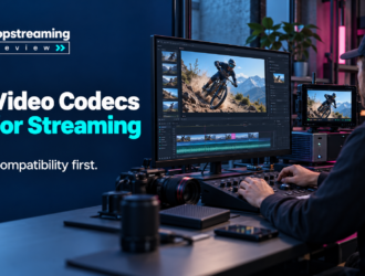 Video codecs for streaming: compatibility first, with a video encoding workstation and playback monitor.