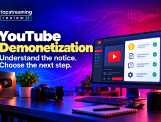 YouTube demonetization guide with creator dashboard and notice checklist